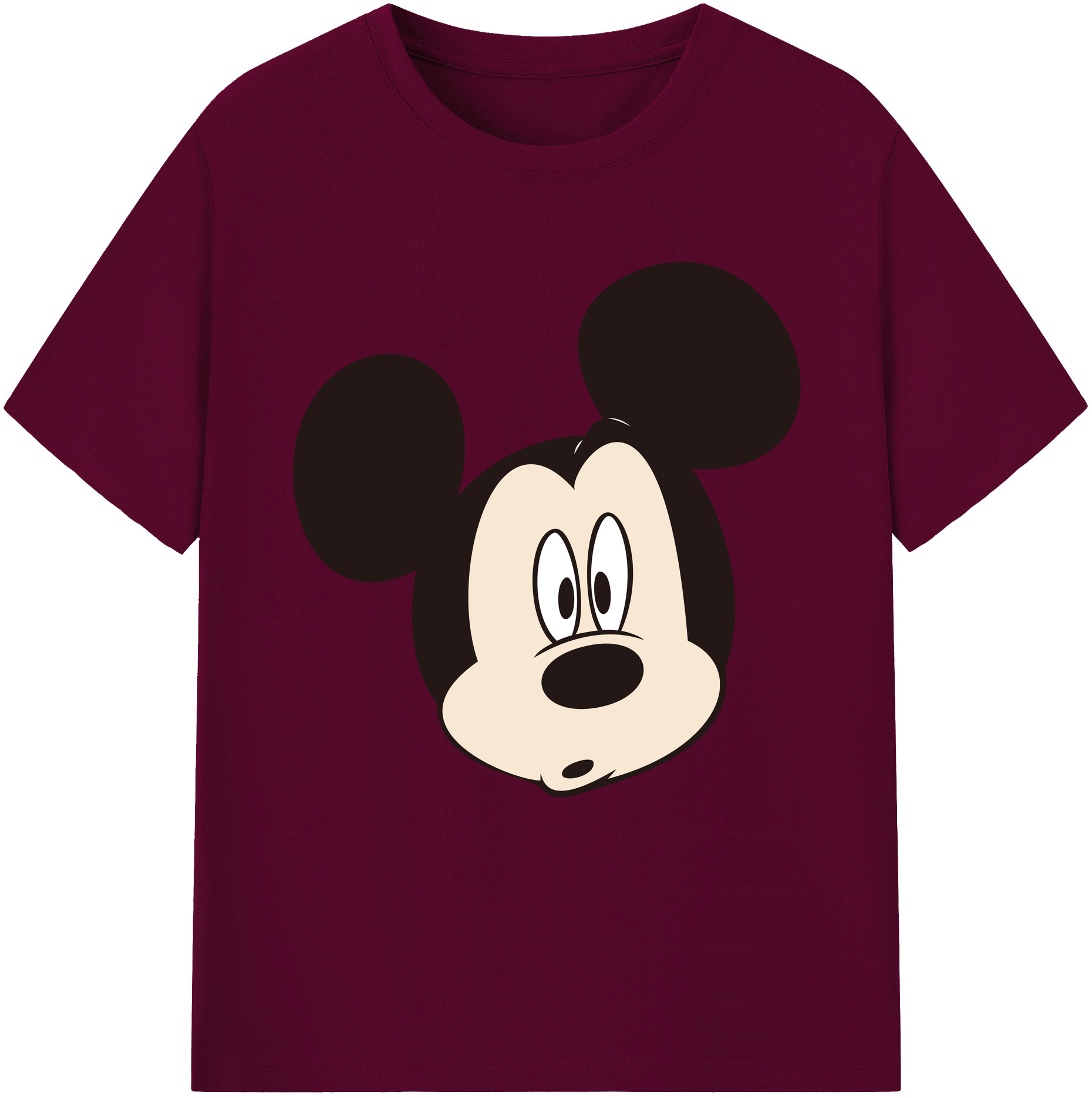 （画像用） ミッキーマウス Mickey Mouse レディースカジュアルプリントTシャツ（綿100％）